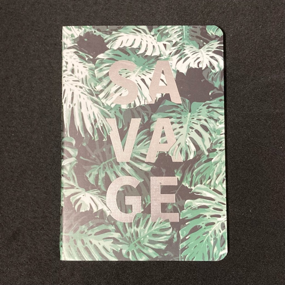 ⭐️ Studio Oh! Tropical Leaf Patterned Savage Notebook 80 Lined Pages